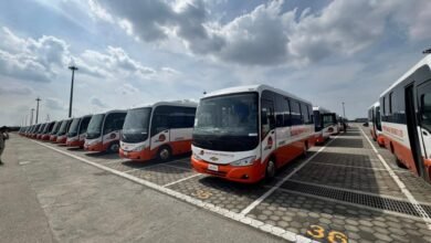 المنصور-للسيارات-تُصدر-100-حافلة-إلى-غانا-في-أول-عملية-تصدير-من-ميناء-شرق-بورسعيد-إلى-العالم
